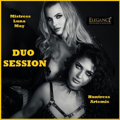 Duo Session Huntress Artemis und Mistress Luna May | Bizarrstudio Elegance Events